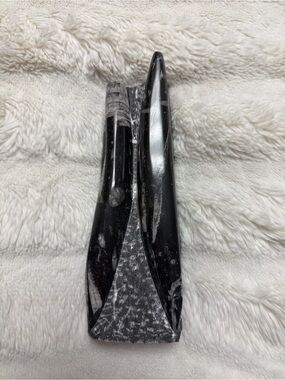 Polished Black Stone Decorative Sculpture